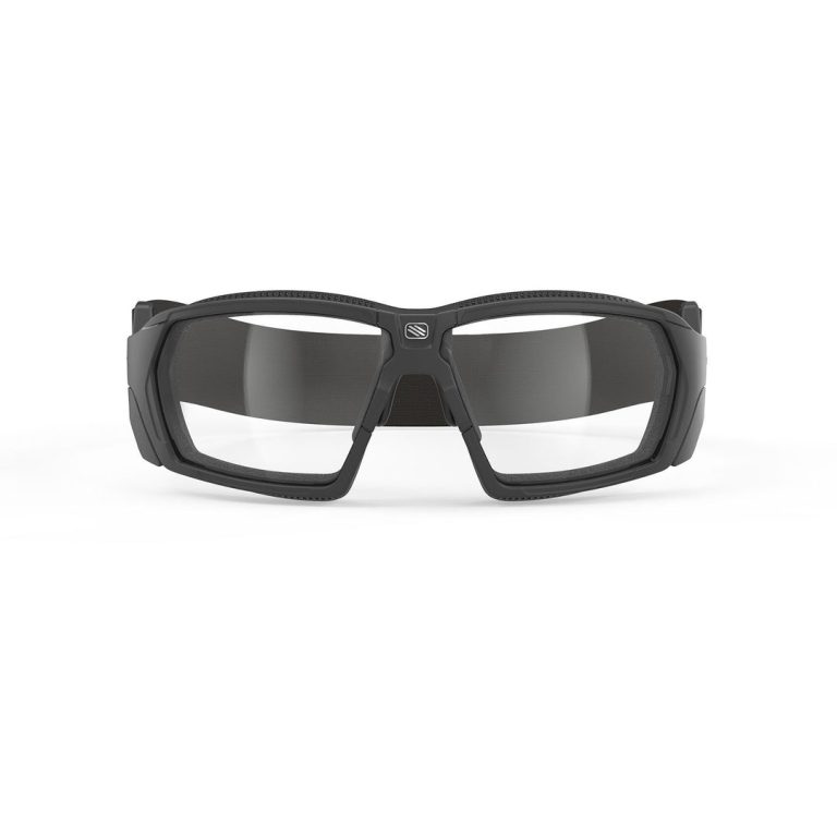 Agent Q Guard Matte Black with Transparent Lenses