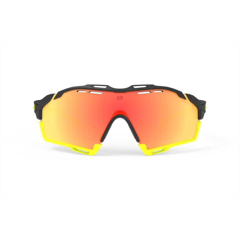 cutline Matte Black Frame with Multilaser Orange Lenses Yellow Fluo Bumpers