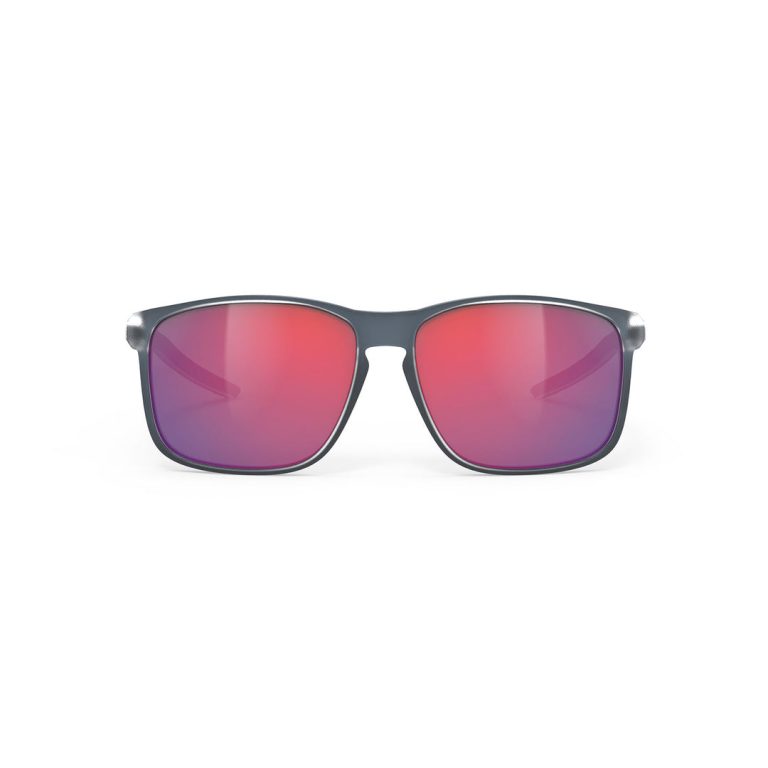 Overlap Ice Blue Metal Matte Frame With Multilaser Red Lenses