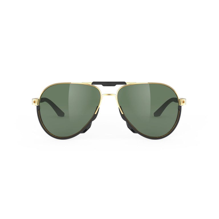 skytrail Light Gold Shiny Frame and Green Lenses