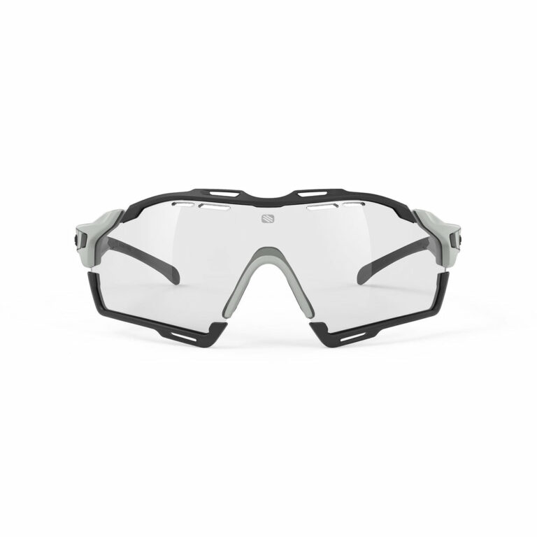 cutline Light Grey Matte Frame with ImpactX Photochromic 2 Laser Black Lenses Black Bumpers